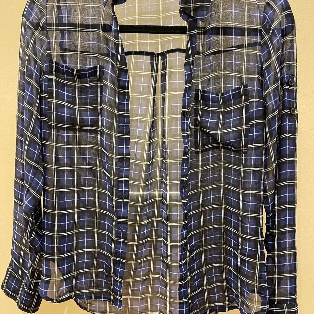Silk checkered blouse